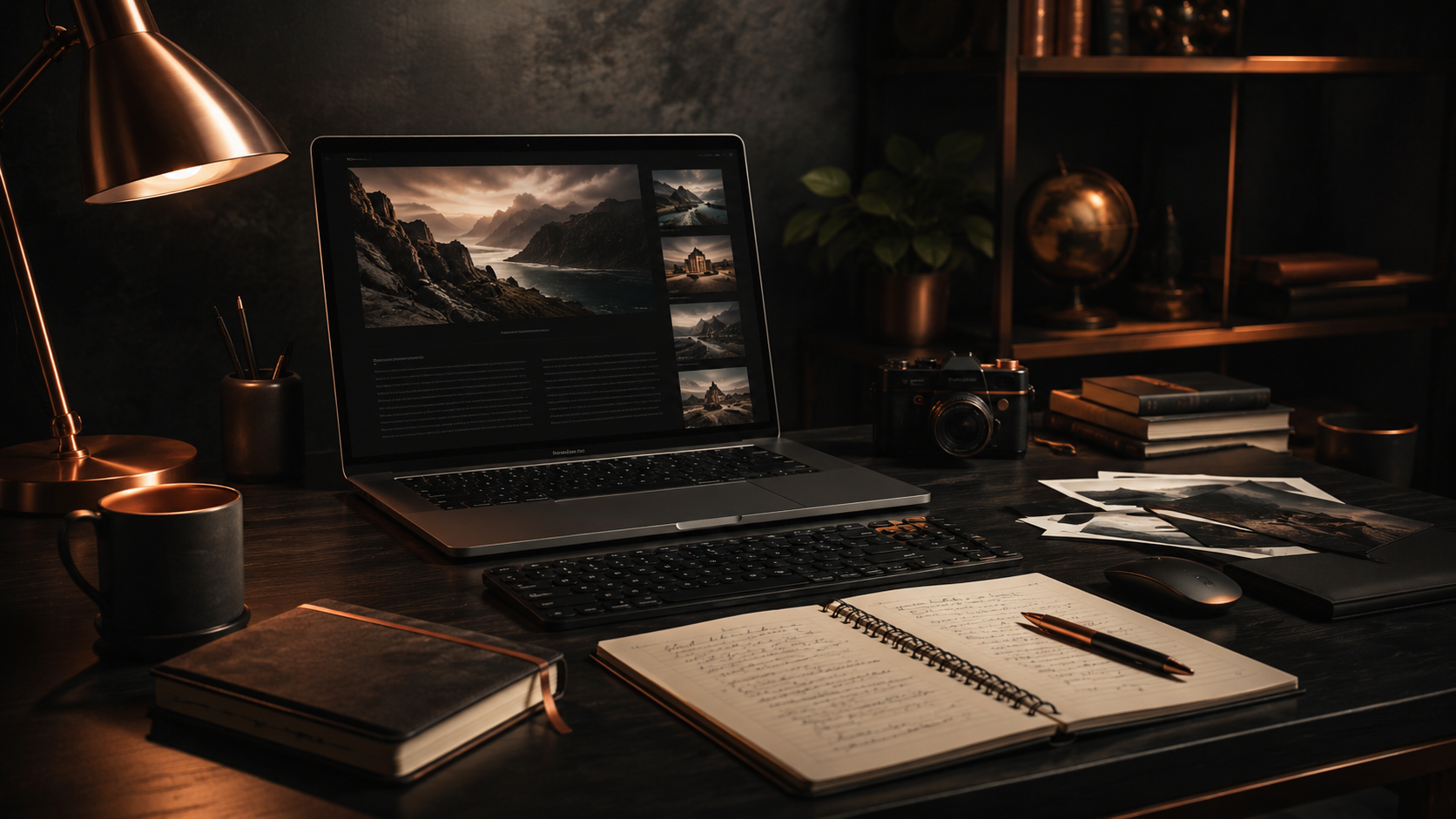 Website content research, planning, and creation workspace