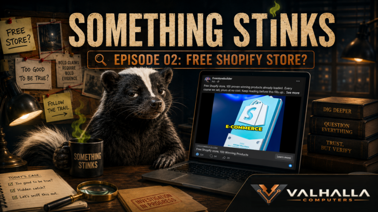 Something Stinks — Episode 02: “Free Shopify Store, 100 Winning Products?” Let’s Talk About the Upsell Trap
