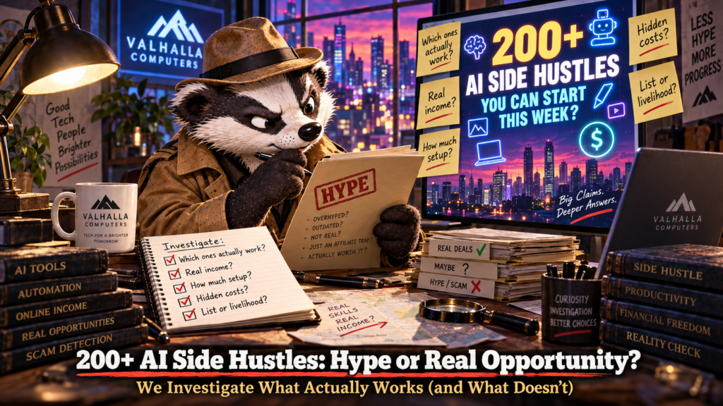 Badger Detective Investigates AI Hustles