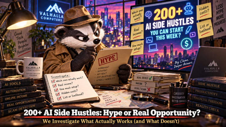 Badger Detective Investigates AI Hustles