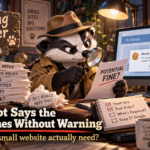 Digging Deeper: Cookiebot Says the Fine Comes Without Warning — What Does a Small Website Actually Need? Badger Detective Investigates Cookie Compliance