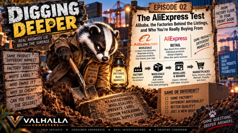 Digging Deeper – Episode 02: The AliExpress Test — Alibaba, the Factories Behind the Listings, and Who You’re Really Buying From