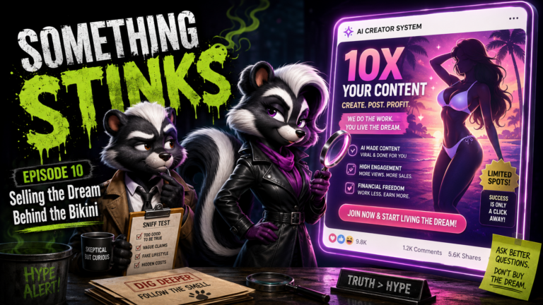 Something Stinks – Episode 10: Foxy.ai Selling the Dream Behind the Bikini