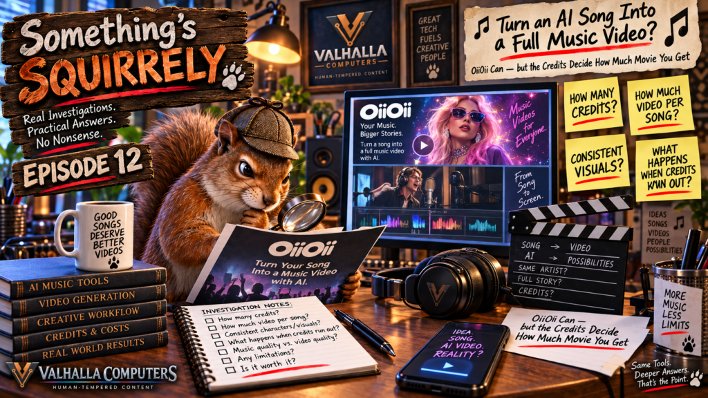 Squirrel Detective Investigates AI Music Videos
