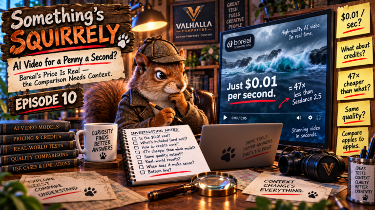 Squirrel Detective Investigates AI Video Pricing