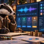 Badger analyst comparing AI voice waveforms and pricing tiers, illustrating Inworld real-time text-to-speech costs.
