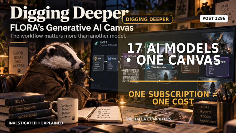Badger investigator reviewing a creative AI workspace that combines many image and video models on one canvas.