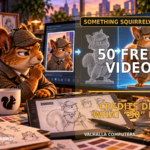 Something Squirrely: CinemaFlow Offers 50 Free AI Videos — The Trial Is Real, but Credits Decide What “50” Means Detective squirrel investigating a CinemaFlow free-trial offer and how credits determine the number of AI videos available.