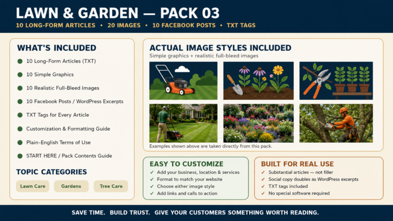 Lawn and Garden – Ready Pack 03
